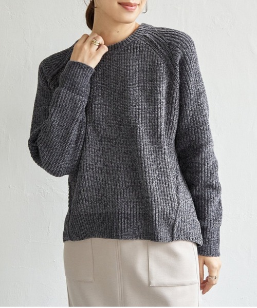 セール】畦編みモールニットプルオーバー（ニット/セーター）｜ikka