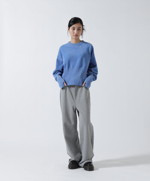 DROIT BELLO（ドロイトベロ）の「CHIGNON(シニヨン) モールヤーンショートプルオーバー（ニット/セーター・レディース・ブルー/グレー・F）」の6枚目の写真