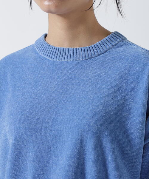 DROIT BELLO（ドロイトベロ）の「CHIGNON(シニヨン) モールヤーンショートプルオーバー（ニット/セーター・レディース・ブルー/グレー・F）」の9枚目の写真