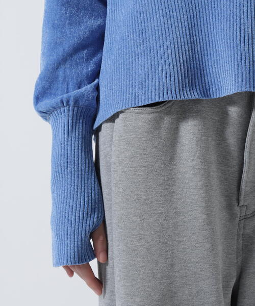 DROIT BELLO（ドロイトベロ）の「CHIGNON(シニヨン) モールヤーンショートプルオーバー（ニット/セーター・レディース・ブルー/グレー・F）」の11枚目の写真