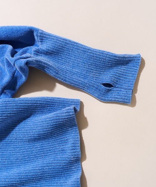 DROIT BELLO（ドロイトベロ）の「CHIGNON(シニヨン) モールヤーンショートプルオーバー（ニット/セーター・レディース・ブルー/グレー・F）」の18枚目の写真