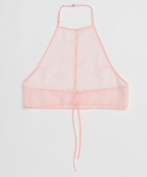 MAISON SPECIAL（メゾンスペシャル）の「Sheer Bustier Combi Shorts/シアービスチェコンビシャツ（シャツ/ブラウス・レディース・ピンク/ホワイト/グレー・FREE）」の20枚目の写真