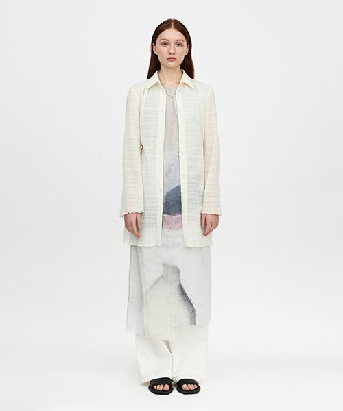 YOUTH(ユース)の「Smocked Longline Shirt(シャツ/ブラウス・レディース・その他・SMALL)」の1枚目の写真