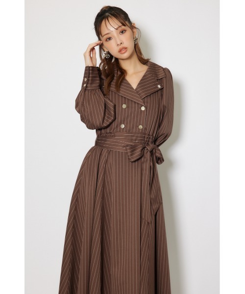 rienda（リエンダ）の「【POLO BCS】オープンカラーフレアワンピース 秋服 冬服（ワンピース・レディース・ブラック系その他/ブラウン系その他/ブルー・SMALL/MEDIUM）」の16枚目の写真