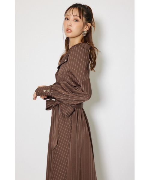 rienda（リエンダ）の「【POLO BCS】オープンカラーフレアワンピース 秋服 冬服（ワンピース・レディース・ブラック系その他/ブラウン系その他/ブルー・SMALL/MEDIUM）」の15枚目の写真
