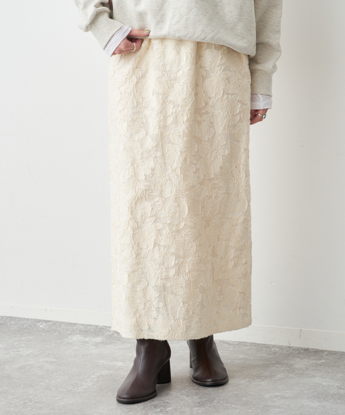 セール】フラワージャガードストレートスカート（スカート）｜Spick