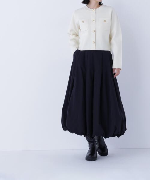 NATURAL BEAUTY BASIC(ナチュラルビューティーベーシック)の「◇タックバルーンスカート(スカート・レディース・ブラック/オフホワイト/ブルー・P/S/MEDIUM/SMALL)」の6枚目の写真