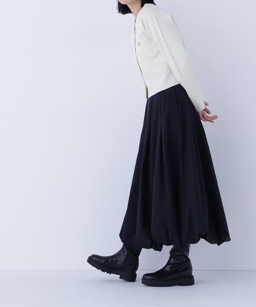 NATURAL BEAUTY BASIC(ナチュラルビューティーベーシック)の「◇タックバルーンスカート(スカート・レディース・ブラック/オフホワイト/ブルー・P/S/MEDIUM/SMALL)」の7枚目の写真