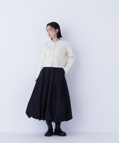 NATURAL BEAUTY BASIC(ナチュラルビューティーベーシック)の「◇タックバルーンスカート(スカート・レディース・ブラック/オフホワイト/ブルー・P/S/MEDIUM/SMALL)」の8枚目の写真