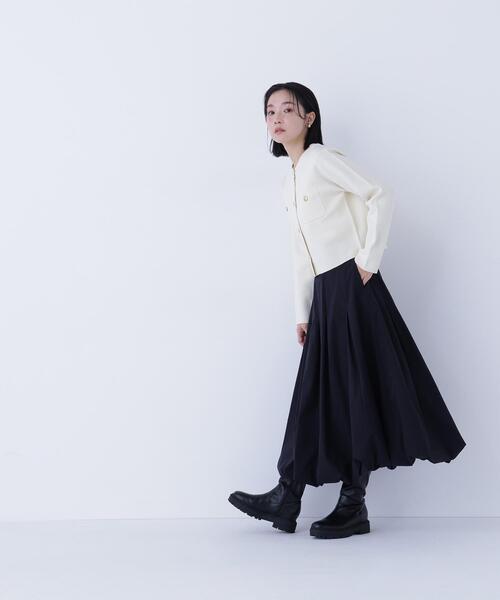 NATURAL BEAUTY BASIC(ナチュラルビューティーベーシック)の「◇タックバルーンスカート(スカート・レディース・ブラック/オフホワイト/ブルー・P/S/MEDIUM/SMALL)」の10枚目の写真