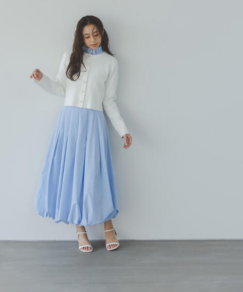 NATURAL BEAUTY BASIC（ナチュラルビューティーベーシック）の「◇タックバルーンスカート（スカート・レディース・ブラック/オフホワイト/ブルー・P/S/MEDIUM/SMALL）」の21枚目の写真