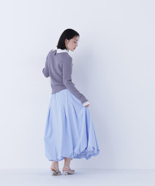 NATURAL BEAUTY BASIC（ナチュラルビューティーベーシック）の「◇タックバルーンスカート（スカート・レディース・ブラック/オフホワイト/ブルー・P/S/MEDIUM/SMALL）」の18枚目の写真