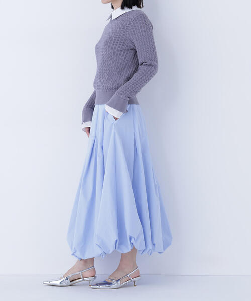 NATURAL BEAUTY BASIC（ナチュラルビューティーベーシック）の「◇タックバルーンスカート（スカート・レディース・ブラック/オフホワイト/ブルー・P/S/MEDIUM/SMALL）」の15枚目の写真