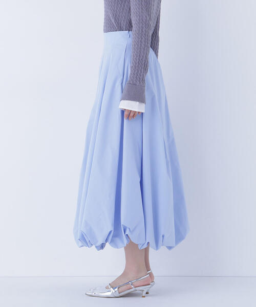 NATURAL BEAUTY BASIC（ナチュラルビューティーベーシック）の「◇タックバルーンスカート（スカート・レディース・ブラック/オフホワイト/ブルー・P/S/MEDIUM/SMALL）」の10枚目の写真