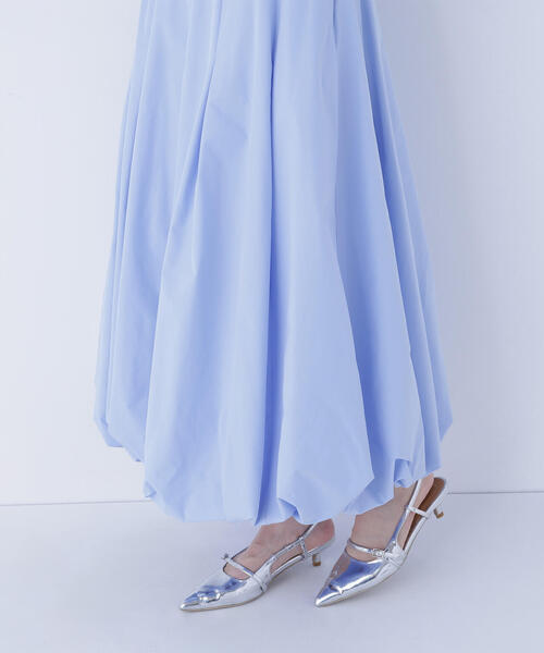 NATURAL BEAUTY BASIC（ナチュラルビューティーベーシック）の「◇タックバルーンスカート（スカート・レディース・ブラック/オフホワイト/ブルー・P/S/MEDIUM/SMALL）」の4枚目の写真