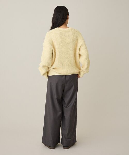 CRAFT STANDARD BOUTIQUE(クラフトスタンダードブティック)の「洗える/ネップヘンリーネックニットプルオーバー(ニット/セーター・レディース・レッド/アイボリー/ブラック/ライトイエロー・FREE)」の13枚目の写真