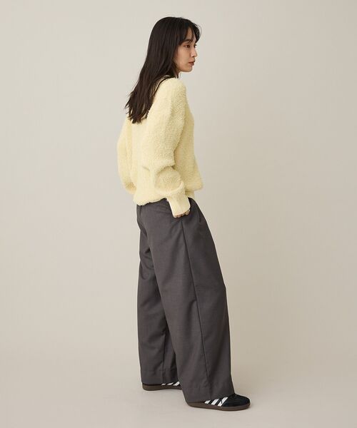 CRAFT STANDARD BOUTIQUE(クラフトスタンダードブティック)の「洗える/ネップヘンリーネックニットプルオーバー(ニット/セーター・レディース・レッド/アイボリー/ブラック/ライトイエロー・FREE)」の14枚目の写真