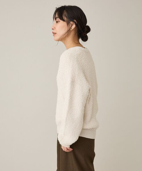 CRAFT STANDARD BOUTIQUE(クラフトスタンダードブティック)の「洗える/ネップヘンリーネックニットプルオーバー(ニット/セーター・レディース・レッド/アイボリー/ブラック/ライトイエロー・FREE)」の18枚目の写真