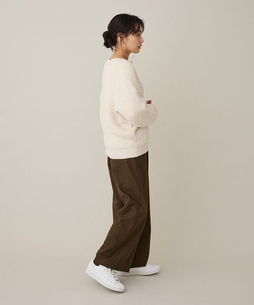 CRAFT STANDARD BOUTIQUE(クラフトスタンダードブティック)の「洗える/ネップヘンリーネックニットプルオーバー(ニット/セーター・レディース・レッド/アイボリー/ブラック/ライトイエロー・FREE)」の21枚目の写真