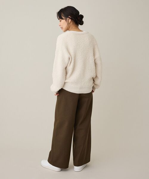 CRAFT STANDARD BOUTIQUE(クラフトスタンダードブティック)の「洗える/ネップヘンリーネックニットプルオーバー(ニット/セーター・レディース・レッド/アイボリー/ブラック/ライトイエロー・FREE)」の22枚目の写真