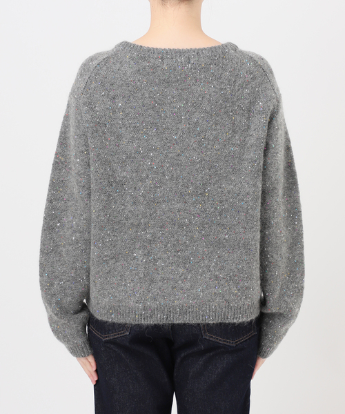 SLOBE IENA（スローブイエナ）の「《WEB限定/追加2》スパンコールニット（ニット/セーター・レディース・グレー/ブラック・FREE）」の22枚目の写真