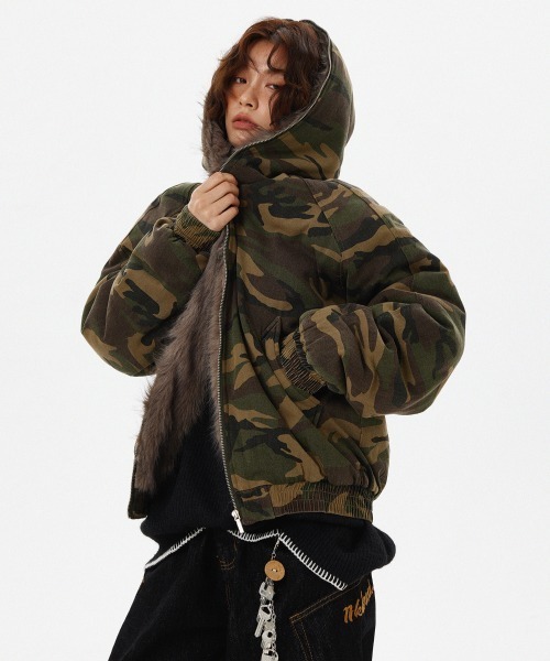 mushwear(マッシュウェア)の「内側フルファー中綿ジャケット(ブルゾン・メンズ・カモフラージュ・X-LARGE/LARGE/MEDIUM/SMALL)」の5枚目の写真