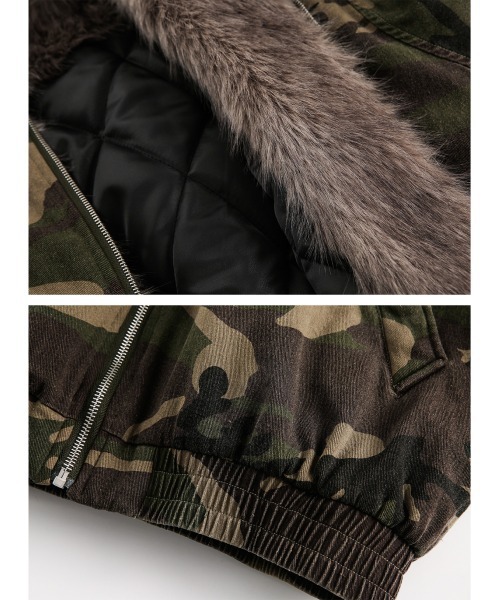 mushwear(マッシュウェア)の「内側フルファー中綿ジャケット(ブルゾン・メンズ・カモフラージュ・X-LARGE/LARGE/MEDIUM/SMALL)」の9枚目の写真