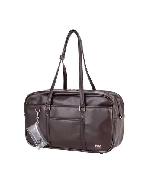 HeM（ヘム）の「【HeM/ヘム】 セブンティーンコラボ スクールバッグ 18L SAC'S BAR 別注 スクールボストン スクバ（ボストンバッグ・レディース・ブラウン/ブラック・FREE）」の6枚目の写真