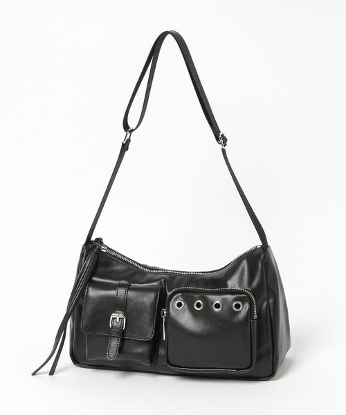 repipi armario（レピピ アルマリオ）の「Wポケットハトメショルダーバッグ（ショルダーバッグ・キッズ・グレー/ナチュラル/ブラック・ONESIZE）」の11枚目の写真