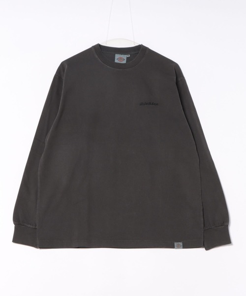 Dickies（ディッキーズ）の「Dickies/ディッキーズ ピグメント ロングスリーブTシャツ ブランドロゴ 長袖/ロゴTシャツ（Tシャツ/カットソー・メンズ・ブラック/グリーン/ベージュ・MEDIUM/X-LARGE/LARGE）」の2枚目の写真