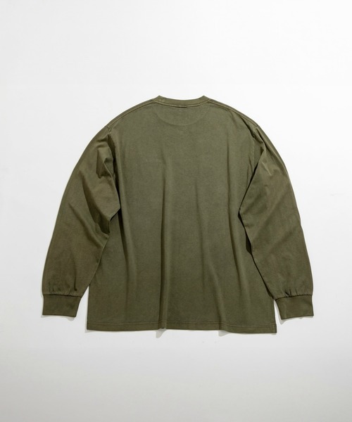 Dickies（ディッキーズ）の「Dickies/ディッキーズ ピグメント ロングスリーブTシャツ ブランドロゴ 長袖/ロゴTシャツ（Tシャツ/カットソー・メンズ・ブラック/グリーン/ベージュ・MEDIUM/X-LARGE/LARGE）」の6枚目の写真