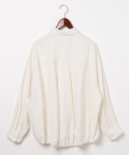 niko and...（ニコアンド）の「[MODE NORM CORE] テロツイルBIGコクーンシャツ（シャツ/ブラウス・レディース・ブルー/オフホワイト/ブラック・FREE）」の18枚目の写真