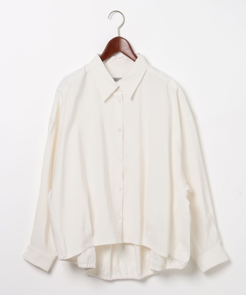 niko and...（ニコアンド）の「[MODE NORM CORE] テロツイルBIGコクーンシャツ（シャツ/ブラウス・レディース・ブルー/オフホワイト/ブラック・FREE）」の15枚目の写真