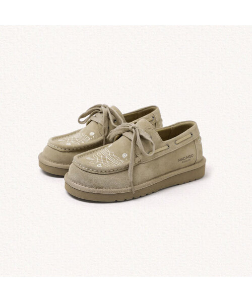 MAC MOC(マックモック)の「モカ モカ 天然牛革 スティッチ モカシン ローファー_3カラー(その他シューズ・レディース・ベージュ/キャメル/ブラック・36/37/38/40)」の2枚目の写真
