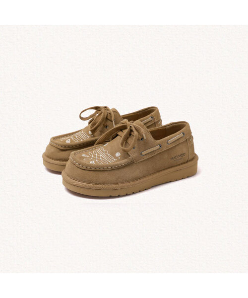 MAC MOC(マックモック)の「モカ モカ 天然牛革 スティッチ モカシン ローファー_3カラー(その他シューズ・レディース・ベージュ/キャメル/ブラック・36/37/38/40)」の3枚目の写真