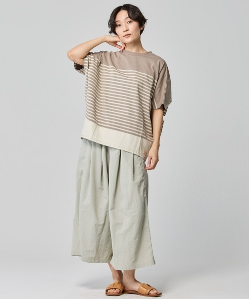 KRIFF MAYER Lady's Collection(クリフメイヤーレディースコレクション)の「撥水 ナイロン クライミング フレアパンツ / アンクル丈 / セットアップ対応 / 美脚 / 涼感(その他パンツ・レディース・ライトブラウン/ライトグレー/ブラック・LARGE/MEDIUM)」の6枚目の写真