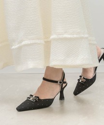 RANDA | ミニリボンアンクルストラップパンプス(パンプス)