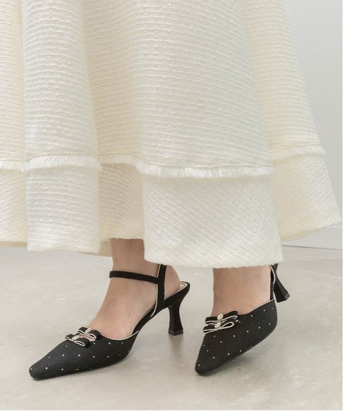 RANDA（ランダ）の「ミニリボンアンクルストラップパンプス（パンプス・レディース・ブルー/ホワイト/ブラック・M/S/LL/L）」の9枚目の写真