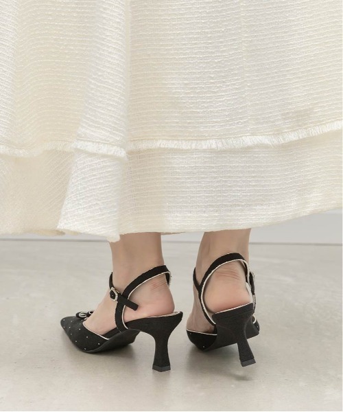 RANDA（ランダ）の「ミニリボンアンクルストラップパンプス（パンプス・レディース・ブルー/ホワイト/ブラック・M/S/LL/L）」の10枚目の写真