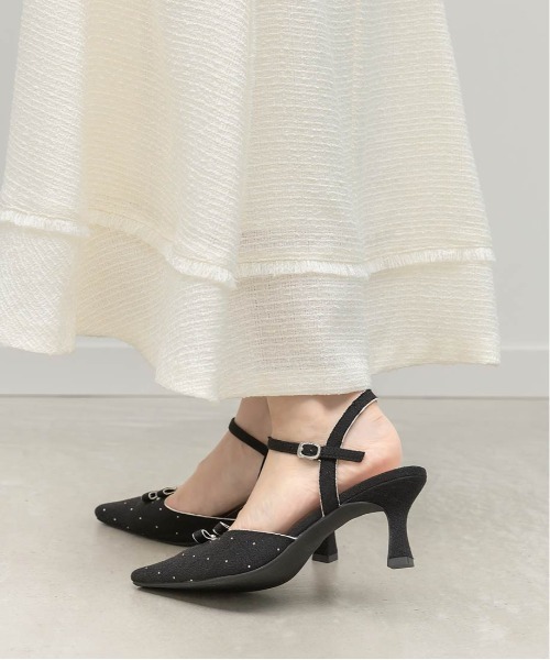 RANDA（ランダ）の「ミニリボンアンクルストラップパンプス（パンプス・レディース・ブルー/ホワイト/ブラック・M/S/LL/L）」の11枚目の写真