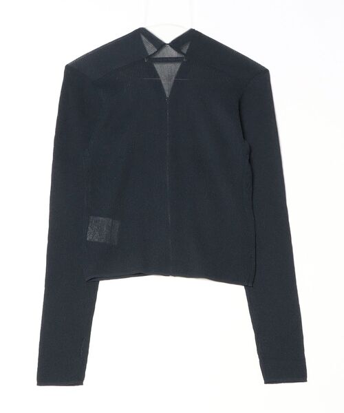 JOHN LAWRENCE SULLIVAN(ジョンローレンスサリバン)の「ZIP-UP KNIT CARDIGAN(カーディガン/ボレロ・レディース・グリーン/ボルドー/ネイビー・ONE SIZE)」の6枚目の写真