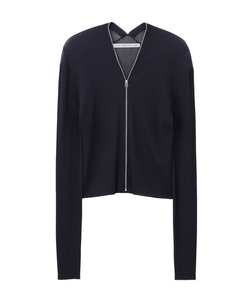 JOHN LAWRENCE SULLIVAN(ジョンローレンスサリバン)の「ZIP-UP KNIT CARDIGAN(カーディガン/ボレロ・レディース・グリーン/ボルドー/ネイビー・ONE SIZE)」の2枚目の写真