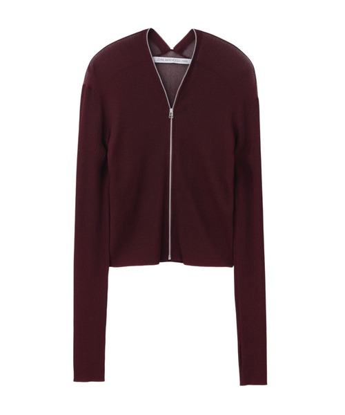 JOHN LAWRENCE SULLIVAN(ジョンローレンスサリバン)の「ZIP-UP KNIT CARDIGAN(カーディガン/ボレロ・レディース・グリーン/ボルドー/ネイビー・ONE SIZE)」の3枚目の写真