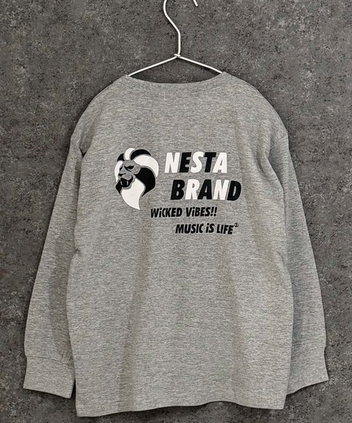 NESTA BRAND（ネスタブランド）の「【NESTA/ネスタ】オーバーサイズ バックプリント ロング Tシャツ（Tシャツ/カットソー・キッズ・グレー系その他2/グレー系その他/ブラック/ホワイト系その他/ブラック系その他/杢グレー/オフホワイト/チャコール・160cm/120cm/110cm/150cm/140cm/130cm）」の5枚目の写真
