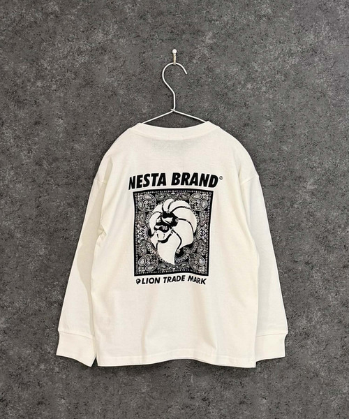 NESTA BRAND(ネスタブランド)の「【NESTA/ネスタ】オーバーサイズ バックプリント ロング Tシャツ(Tシャツ/カットソー・キッズ・グレー系その他2/グレー系その他/ブラック/ホワイト系その他/ブラック系その他/杢グレー/オフホワイト/チャコール・160cm/120cm/110cm/150cm/140cm/130cm)」の12枚目の写真