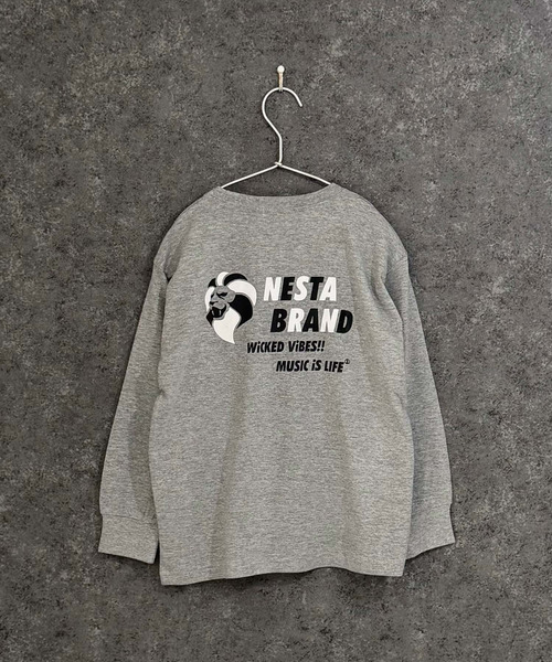 NESTA BRAND(ネスタブランド)の「【NESTA/ネスタ】オーバーサイズ バックプリント ロング Tシャツ(Tシャツ/カットソー・キッズ・グレー系その他2/グレー系その他/ブラック/ホワイト系その他/ブラック系その他/杢グレー/オフホワイト/チャコール・160cm/120cm/110cm/150cm/140cm/130cm)」の18枚目の写真