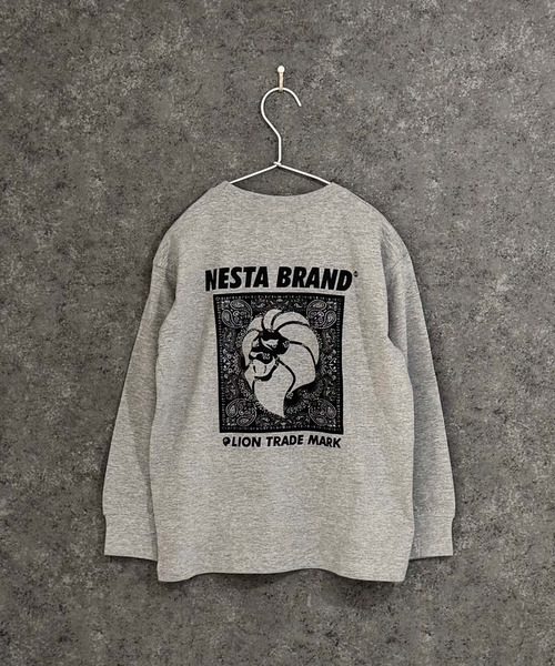 NESTA BRAND(ネスタブランド)の「【NESTA/ネスタ】オーバーサイズ バックプリント ロング Tシャツ(Tシャツ/カットソー・キッズ・グレー系その他2/グレー系その他/ブラック/ホワイト系その他/ブラック系その他/杢グレー/オフホワイト/チャコール・160cm/120cm/110cm/150cm/140cm/130cm)」の20枚目の写真