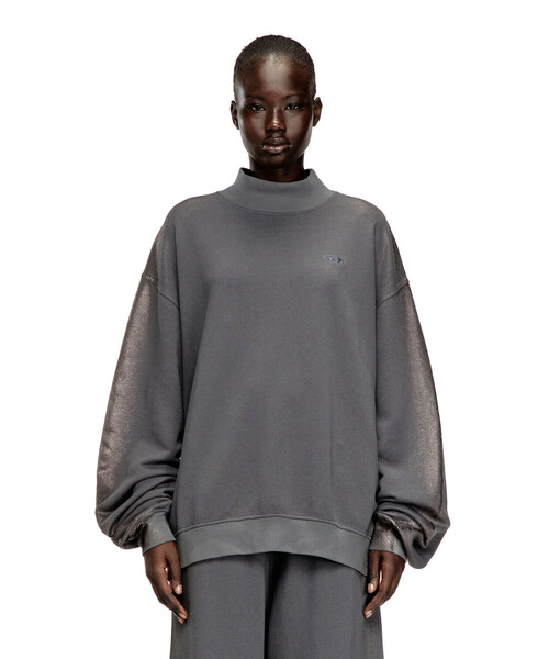 DIESEL(ディーゼル)の「ウィメンズ プルオーバースウェット F-ALEXAN-S1(スウェット・レディース・グレー・MEDIUM/SMALL/XX-SMALL/X-SMALL)」の4枚目の写真
