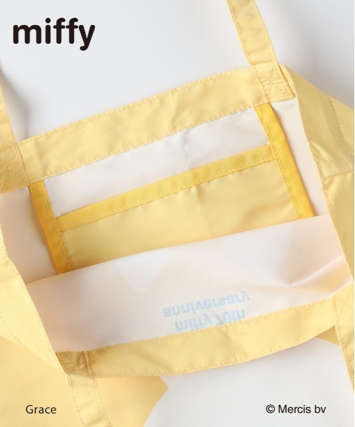 Right-on(ライトオン)の「miffy ボアポーチ付き 折りたたみエコバッグ (70周年限定 / トートバッグ / ギフト)(エコバッグ/サブバッグ・レディース・イエロー・ONE SIZE)」の6枚目の写真