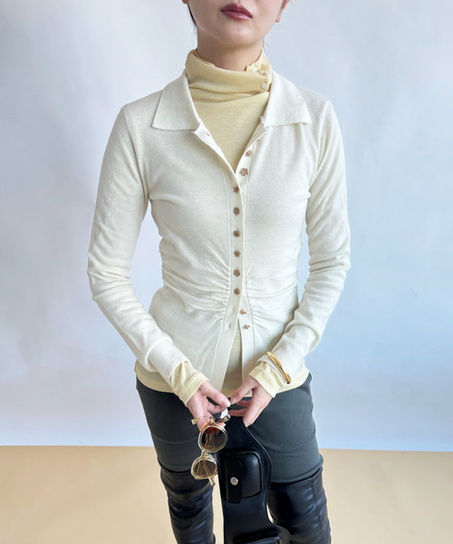 EDIT. FOR LULU(エディットフォールル)の「【BAUM UND PFERDGARTEN/バウム ウンド ヘルガーデン】PRE ニットカーディガン(ニット/セーター・レディース・ホワイト・FREE)」の1枚目の写真